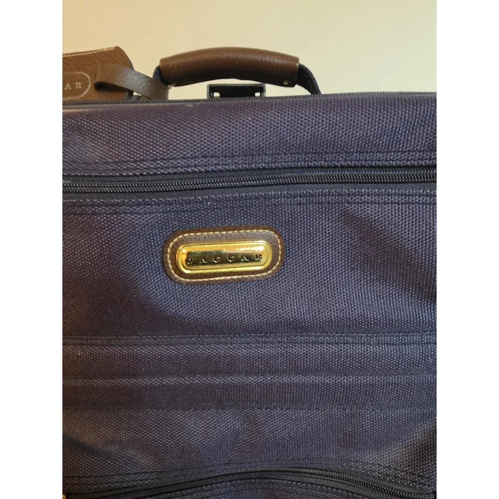 Jaguar 2 Piece Navy Blue Luggage Set Rolling Suitcase Carry On Travel Bag